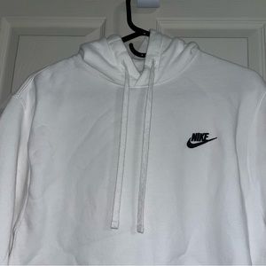 White Nike Sportswear Club Fleece Pullover Hoodie